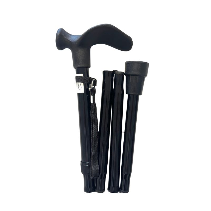 canne pliante réglable avec poignée ergonomique droitier