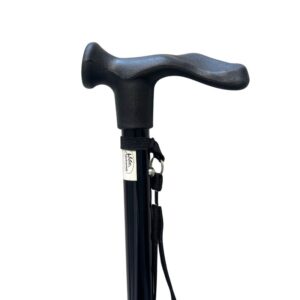 canne pliante réglable avec poignée ergonomique gaucher