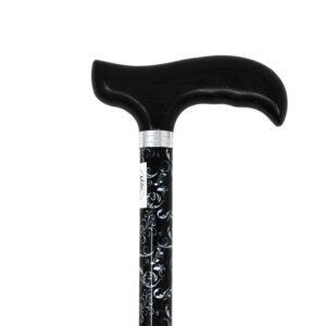 canne de marche réglable en aluminium avec motif feuillage