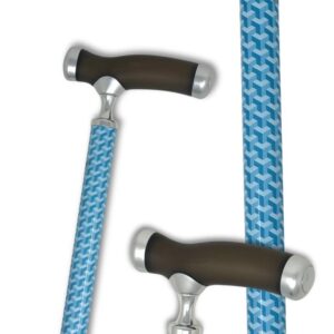 canne de marche réglable avec poignée silicone confortable