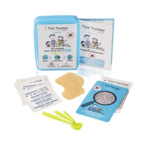 Kit tire tiques family bleu