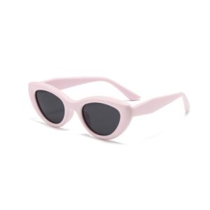 Lunettes de soleil rose poudré forme papillon