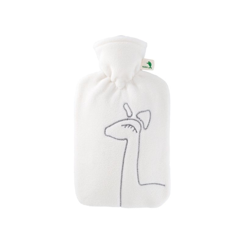 bouillotte housse polaire moelleuse et motif girafe 1,8L réf46gi