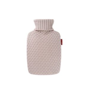bouillotte à eau housse tricotée coloris sable réf48s