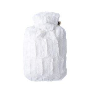 Bouillotte housse duveteuse façon fourrure Crème réf51