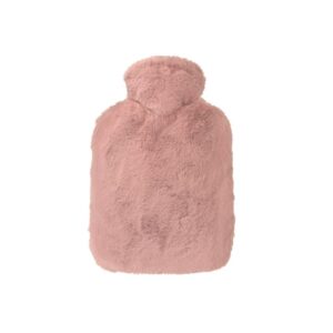 bouillotte duveteuse housse façon fourrure saumon chinée réf53fs