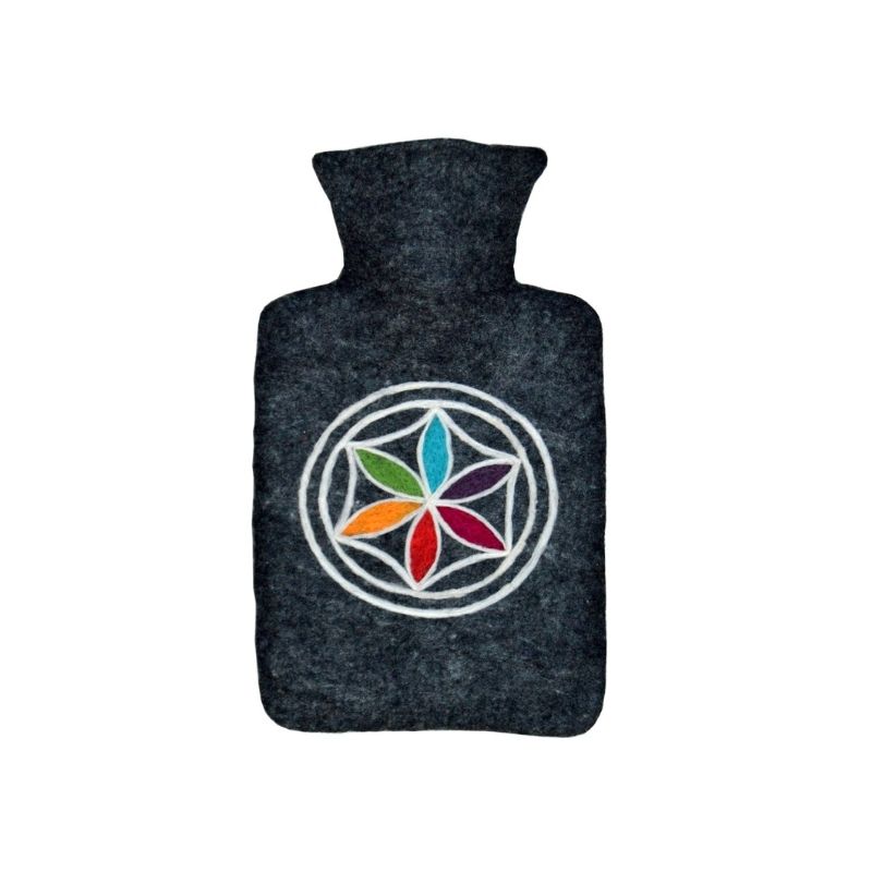 Bouillotte fabriquée à la main Fleur de Vie