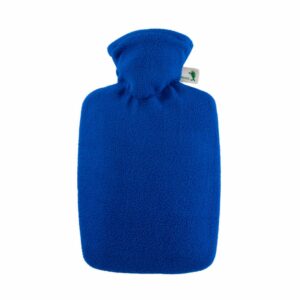 Bouillotte housse polaire moelleuse Bleue