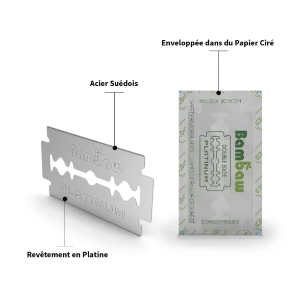 Lames de rasoir de sûreté Bambaw par 100 - Aquaromat