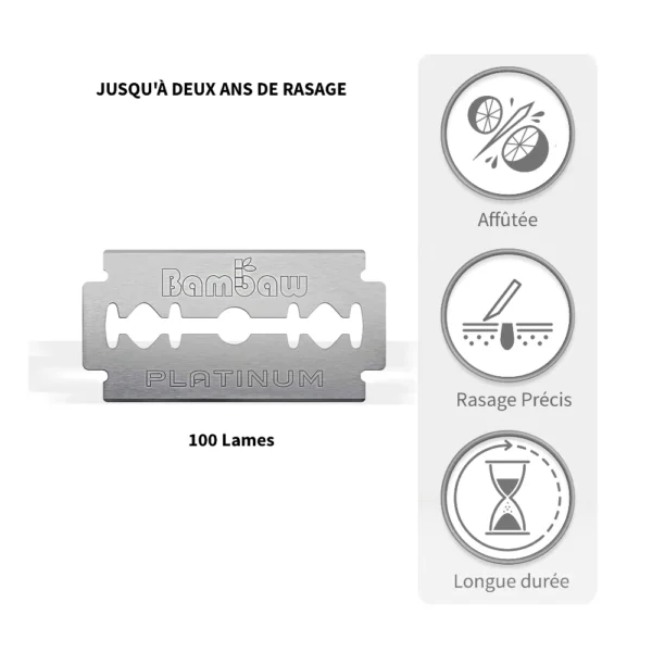 Lames de rasoir de sûreté Bambaw par 100 - Aquaromat