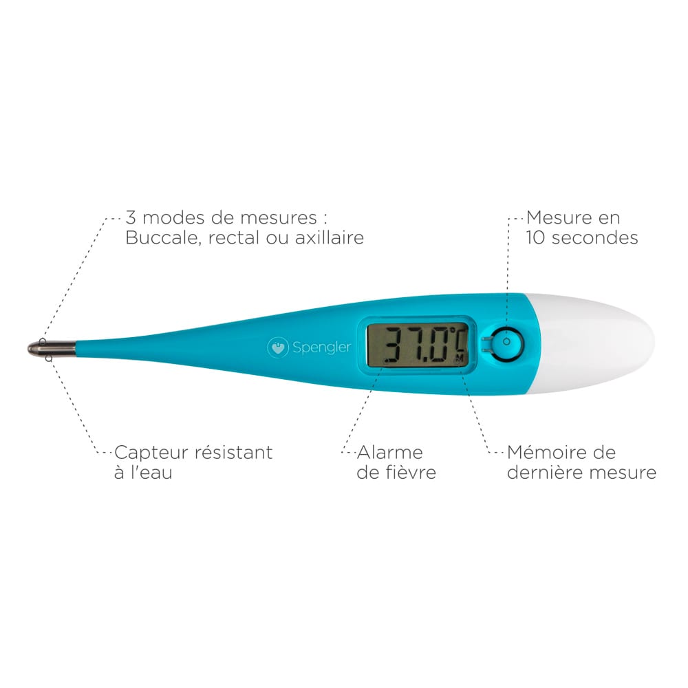 Thermomètre flexible médical digital SPENGLER TEMPO 10 FLEX